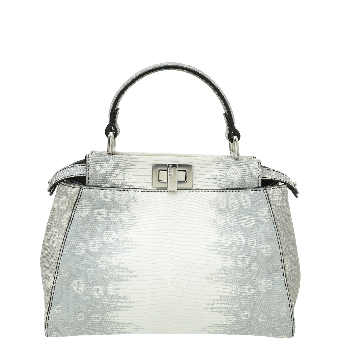 Fendi Bicolor Lizard Mini Peekaboo Bag