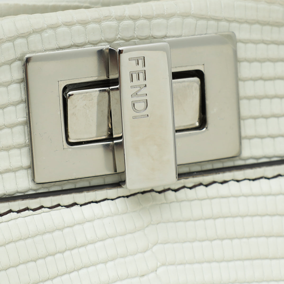 Fendi Bicolor Lizard Mini Peekaboo Bag