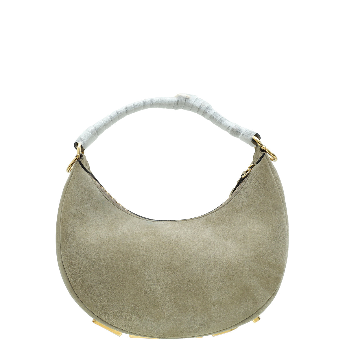 Fendi Light Gray Fendigraphy Hobo Small Bag-Fendi-THE CLOSET