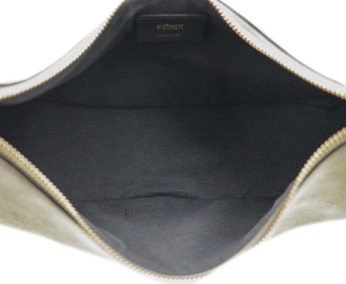 Fendi Light Gray Fendigraphy Hobo Small Bag