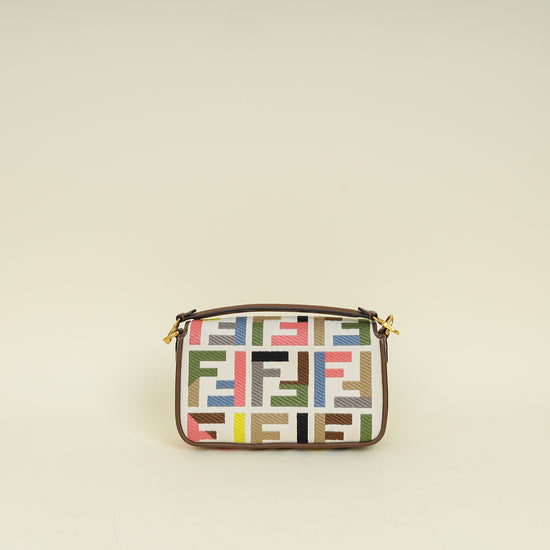 Fendi Multicolor Embroidered Mini Baguette Bag