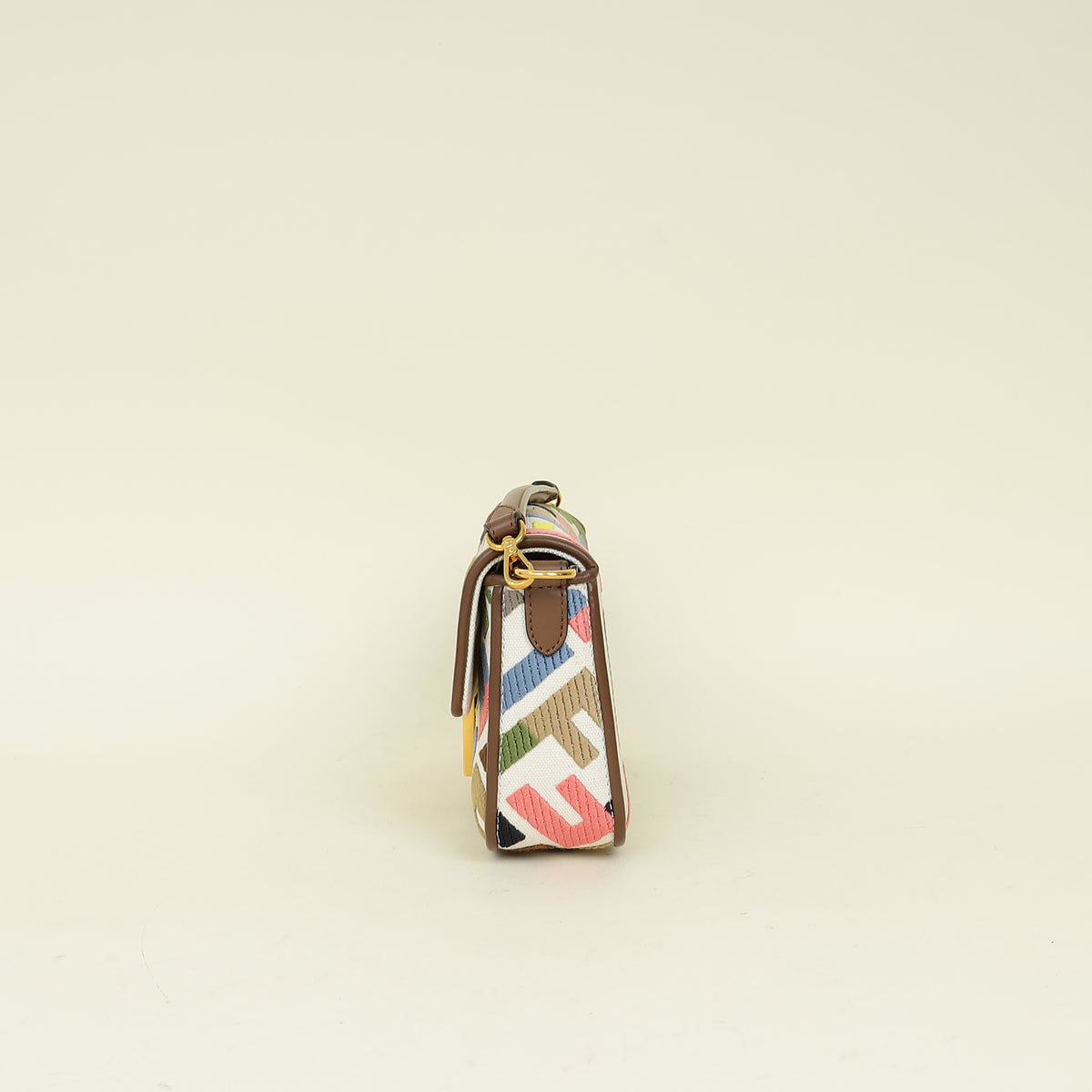 Fendi Multicolor Embroidered Mini Baguette Bag
