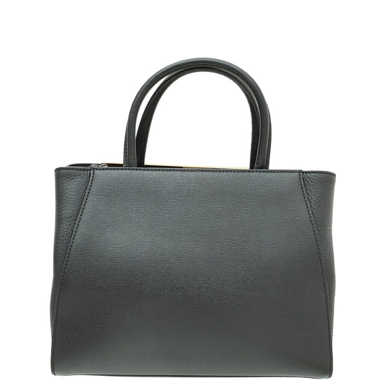 Fendi Black 2 Jours Petite Bag W/ A.M Initials