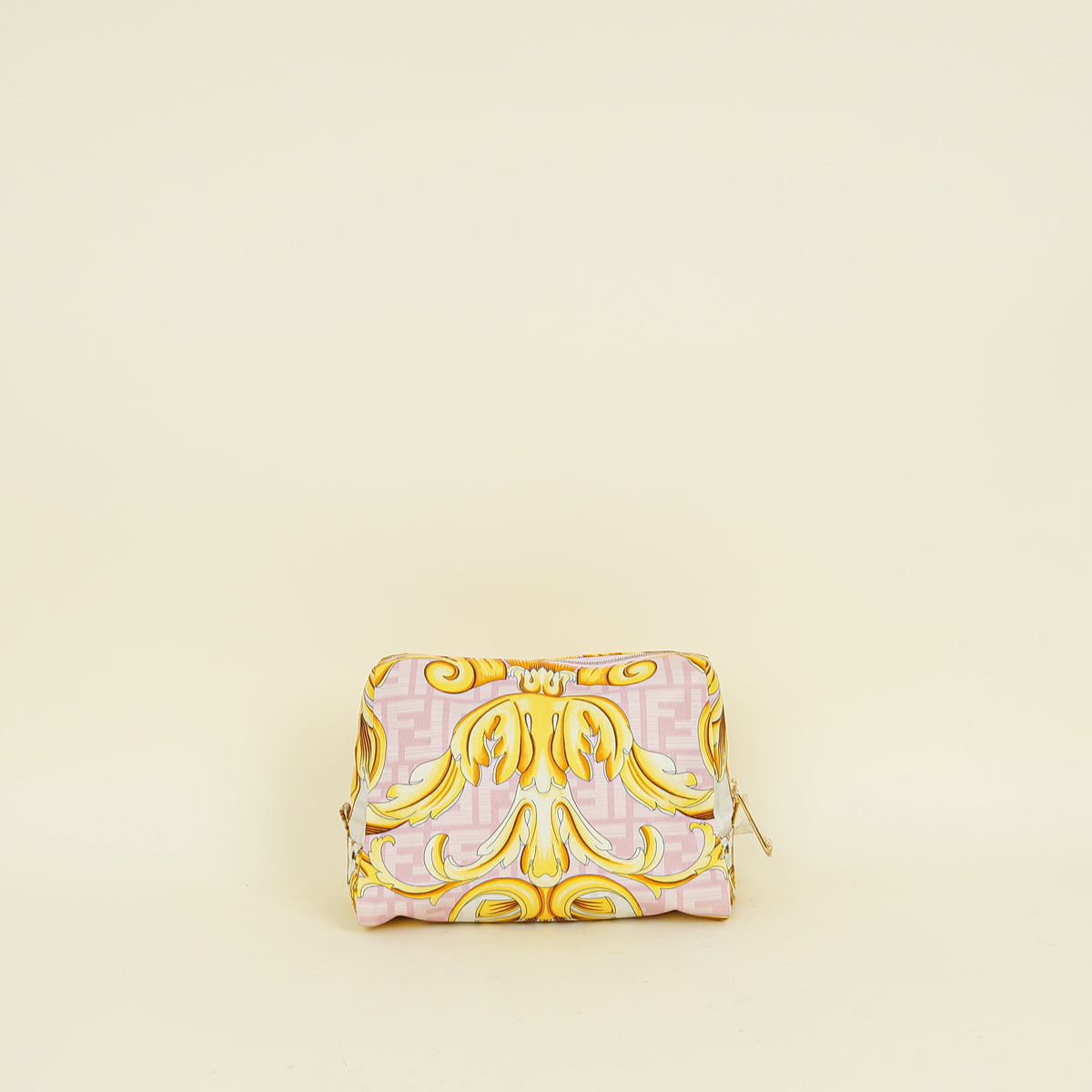 Fendi Multicolor X VERSACE Fendace FF Baroque Trapezoid Beauty Pouch