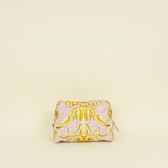 Fendi Multicolor X VERSACE Fendace FF Baroque Trapezoid Beauty Pouch