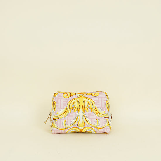 Fendi Multicolor X VERSACE Fendace FF Baroque Trapezoid Beauty Pouch