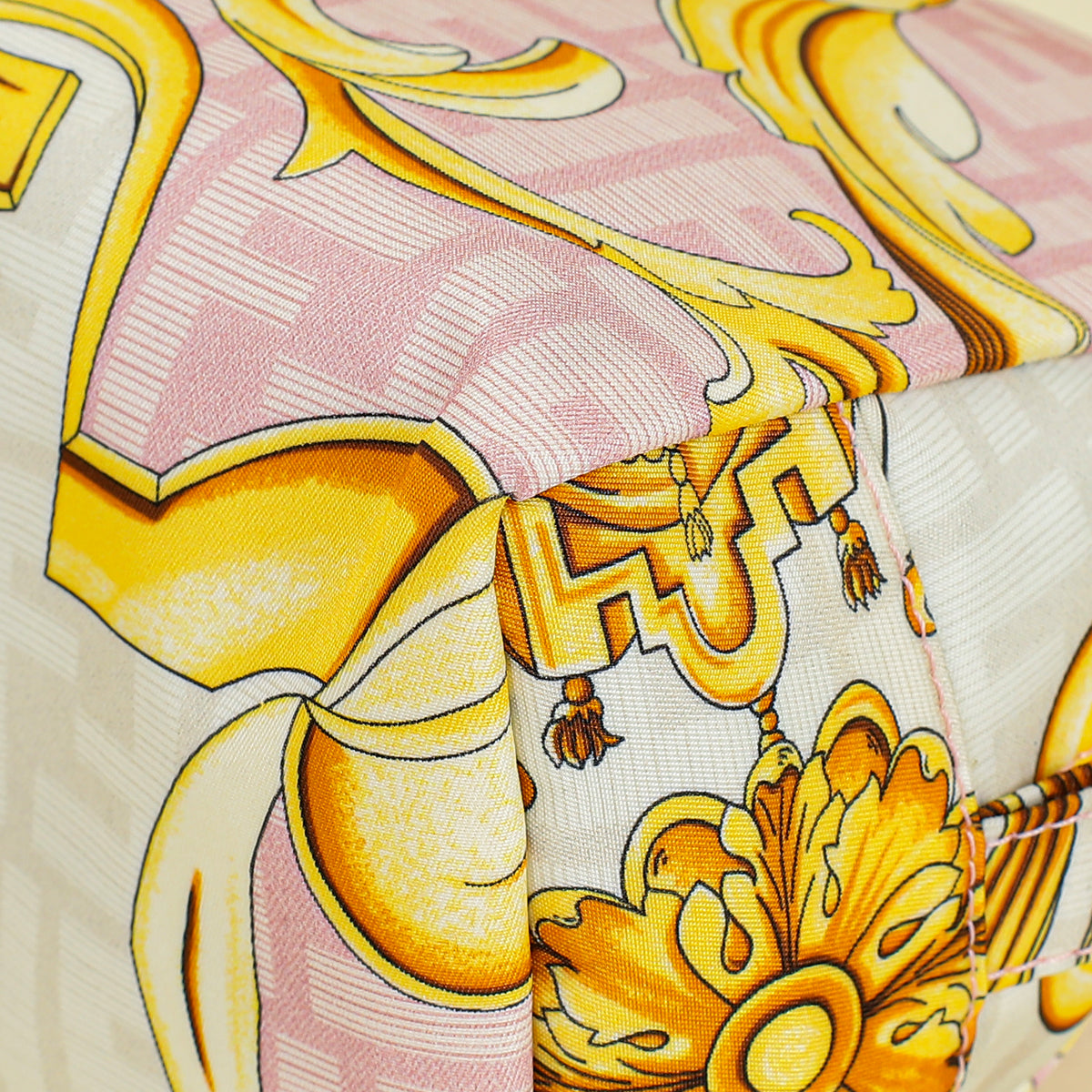 Fendi Multicolor X VERSACE Fendace FF Baroque Trapezoid Beauty Pouch