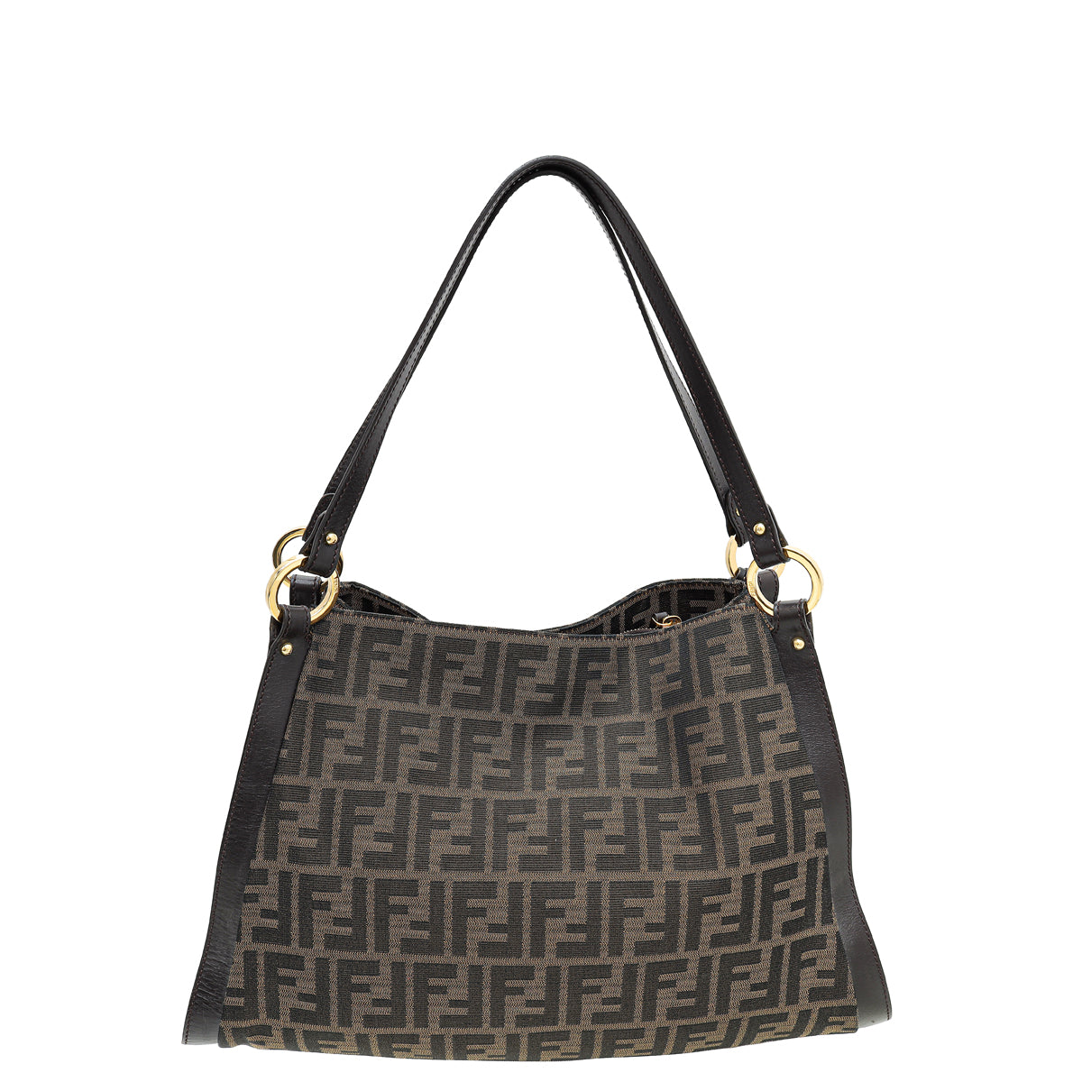 Fendi Bicolor Zucca Vitello Chef Shopping Tote Medium Bag-Fendi-THE CLOSET