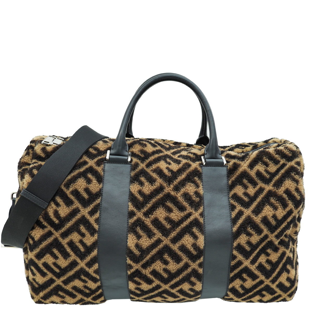 Fendi Bicolor Shearling Duffle Bag-Fendi-THE CLOSET