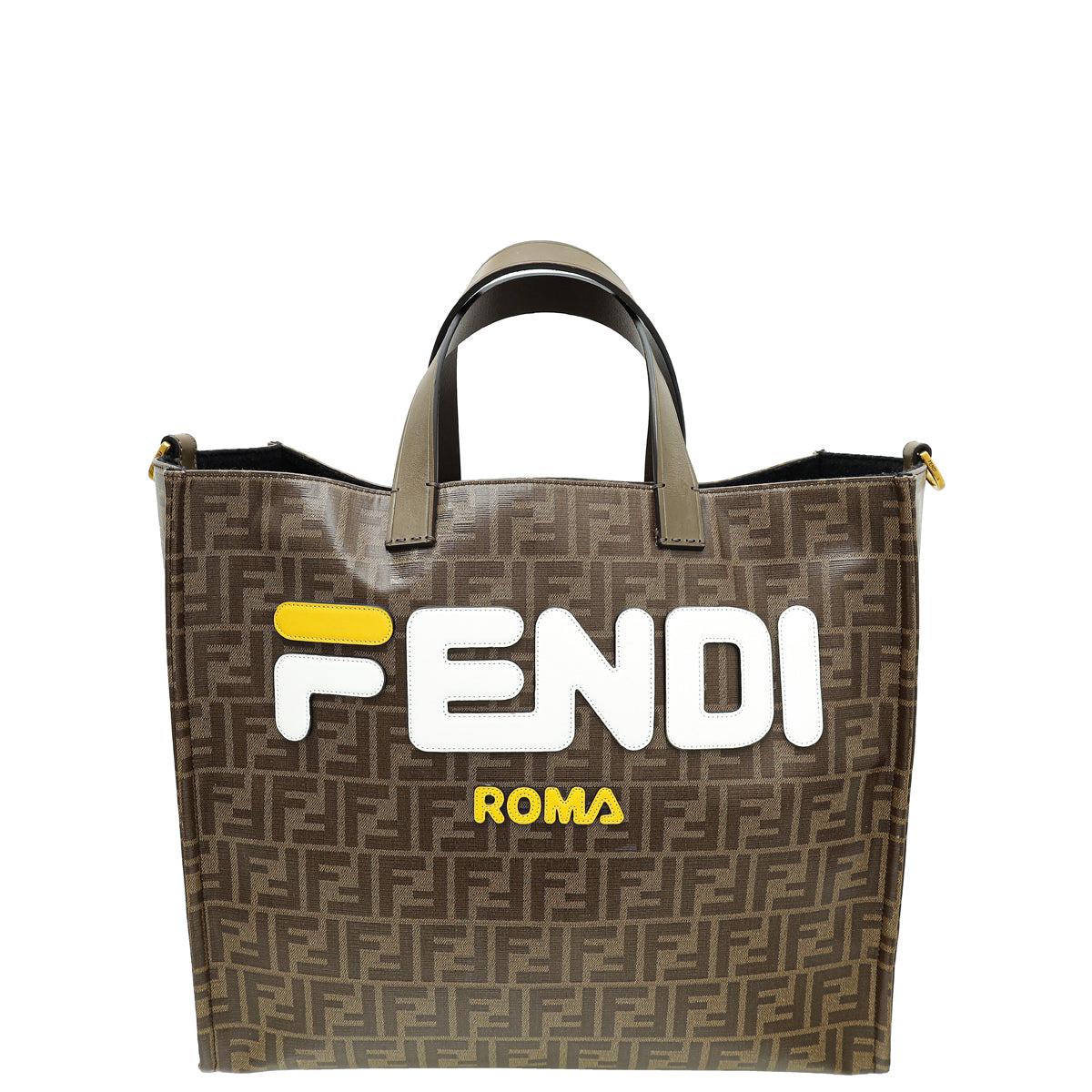 Fendi Tricolor Zucca Mania Glazed Shopping Tote Large Bag-Fendi-THE CLOSET
