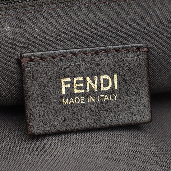 Fendi Tobacco Zucca Mia Flap Large Shoulder Bag-Fendi-THE CLOSET