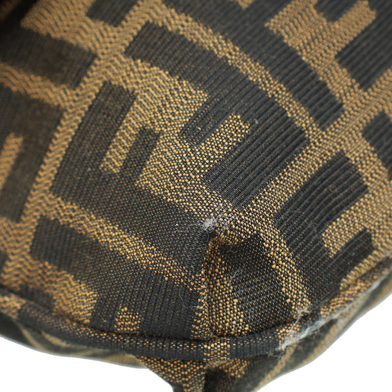 Fendi Tobacco Zucca Mia Flap Large Shoulder Bag-Fendi-THE CLOSET