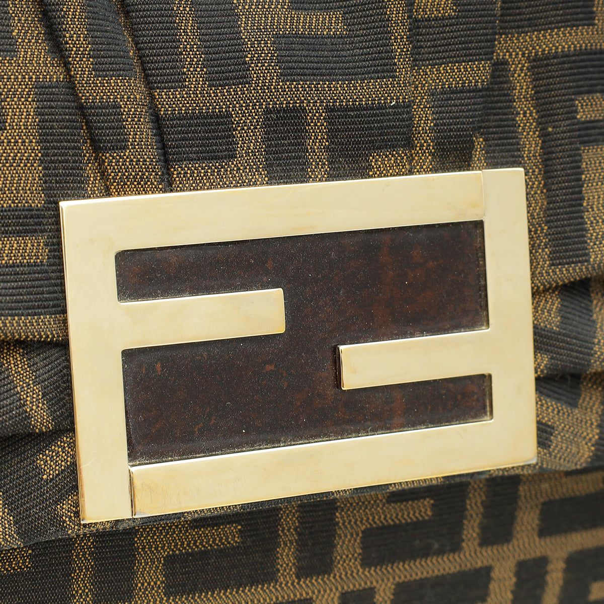 Fendi Tobacco Zucca Mia Flap Large Shoulder Bag-Fendi-THE CLOSET