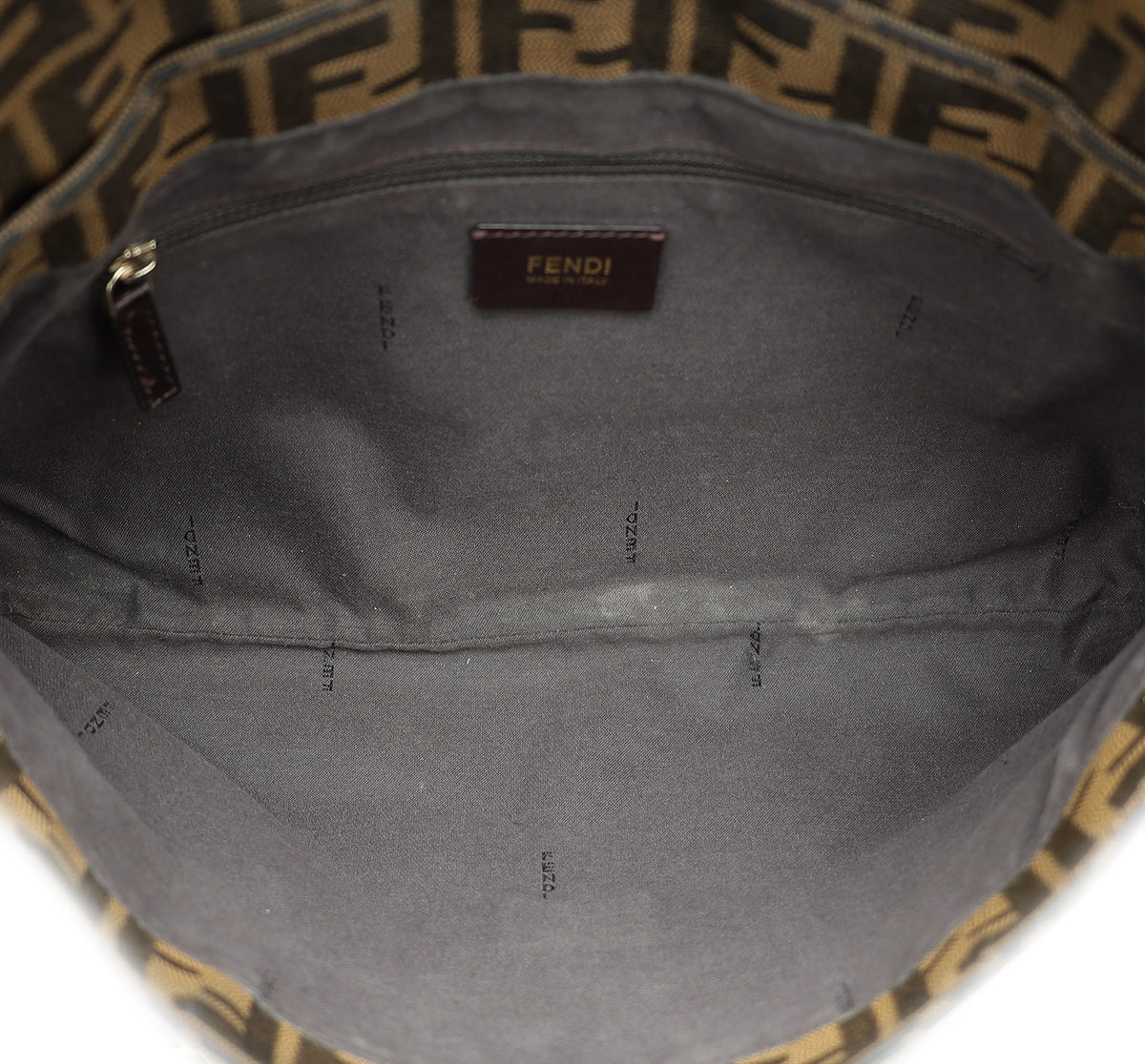 Fendi Tobacco Zucca Mia Flap Large Shoulder Bag-Fendi-THE CLOSET