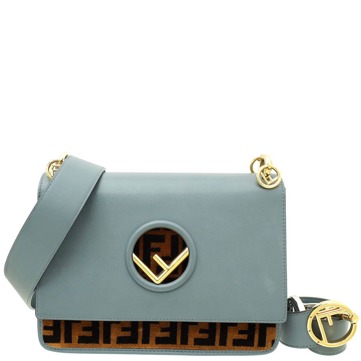Fendi Bicolor Kan I F Flap Medium Bag-Fendi-THE CLOSET