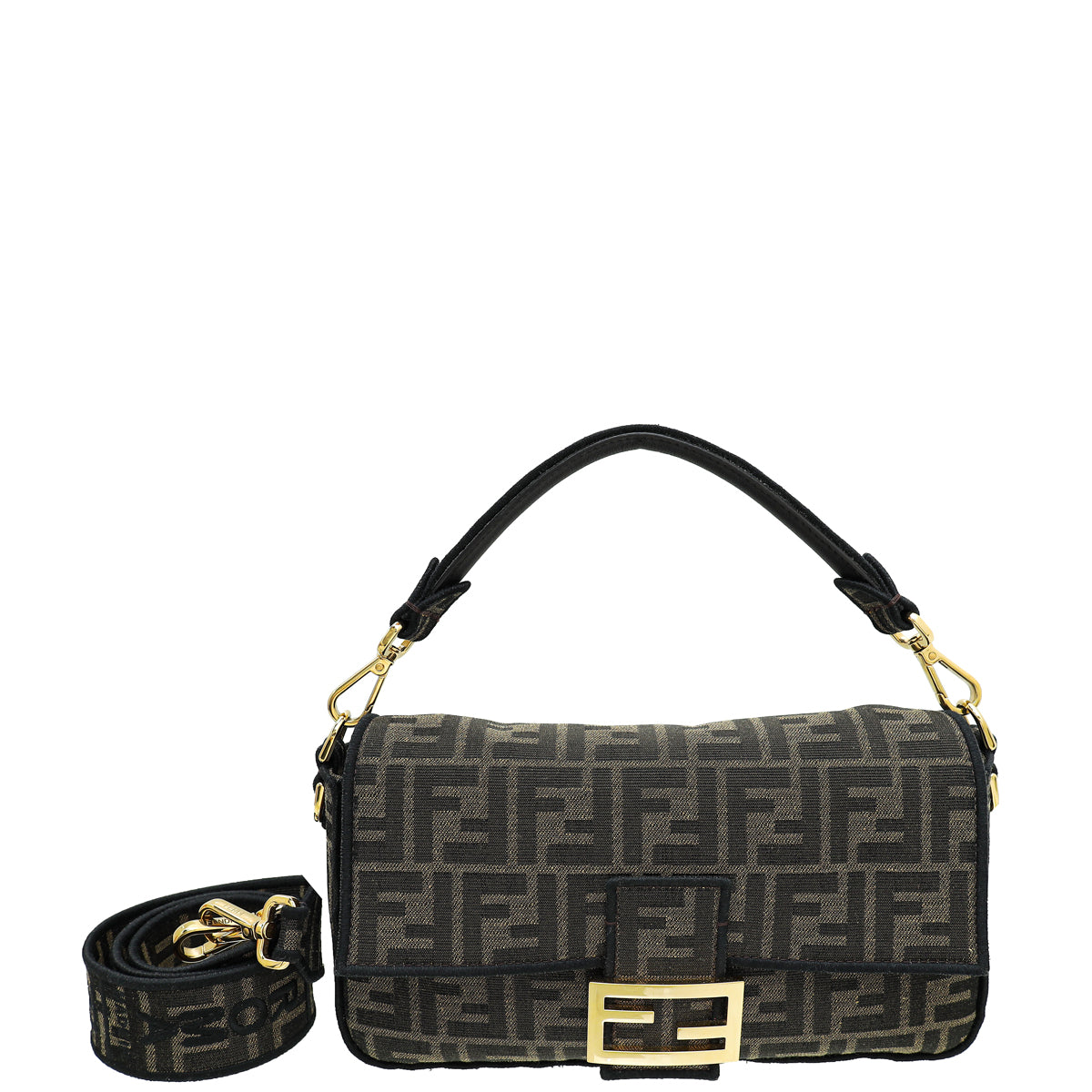 Fendi Tobacco FF Zucca Baguette Medium Bag-Fendi-THE CLOSET