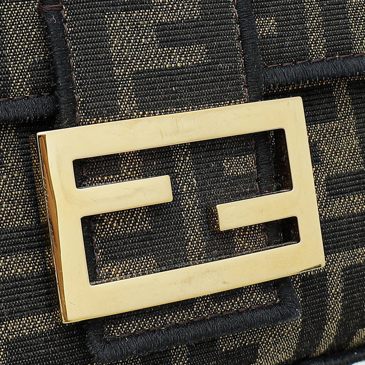 Fendi Tobacco FF Zucca Baguette Medium Bag