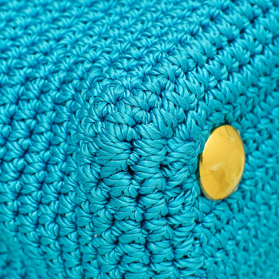 Fendi Bicolor Peekaboo Cotton Crochet Mini Bag
