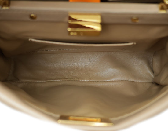 Fendi Taupe Peekaboo Mini Bag