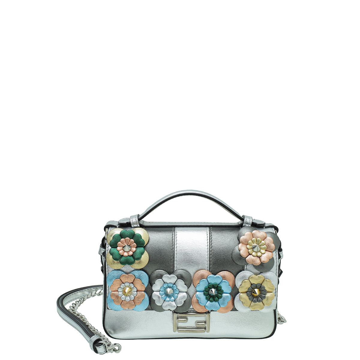 Fendi Bicolor Double Baguette Micro Flowerland Bag-Fendi-THE CLOSET
