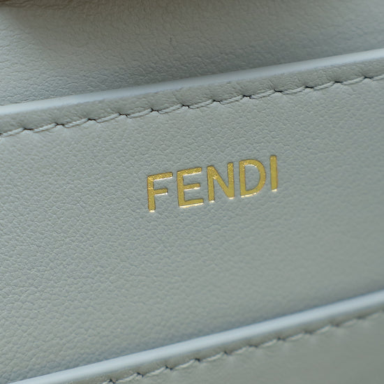 Fendi Grey Peekaboo Embroidered Regular Bag