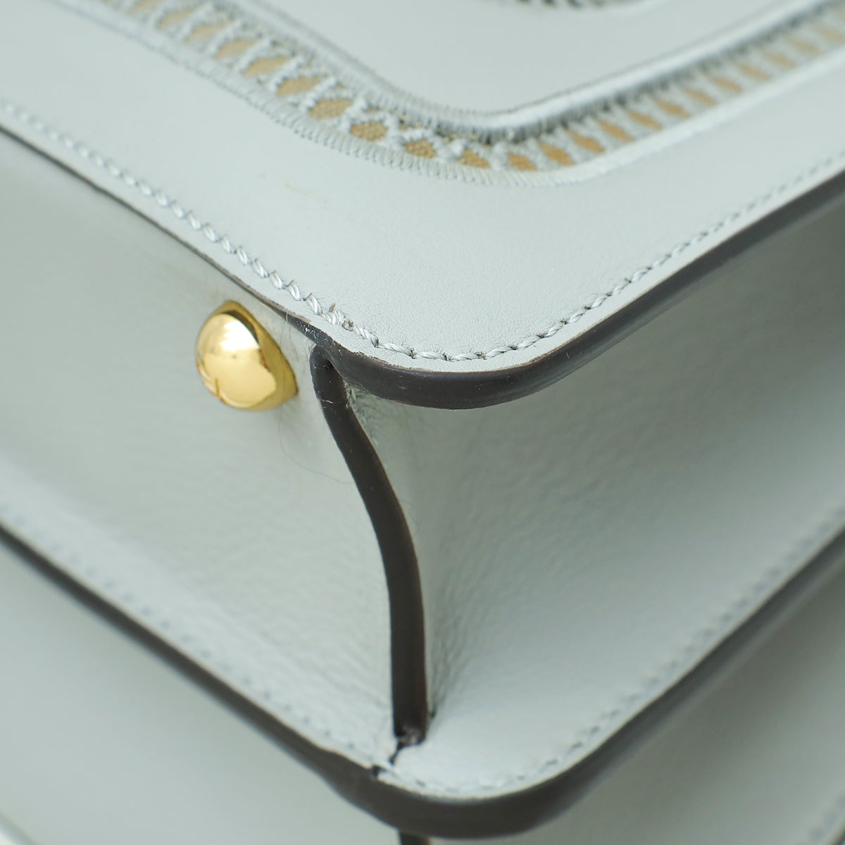 Fendi Grey Peekaboo Embroidered Regular Bag – THE CLOSET