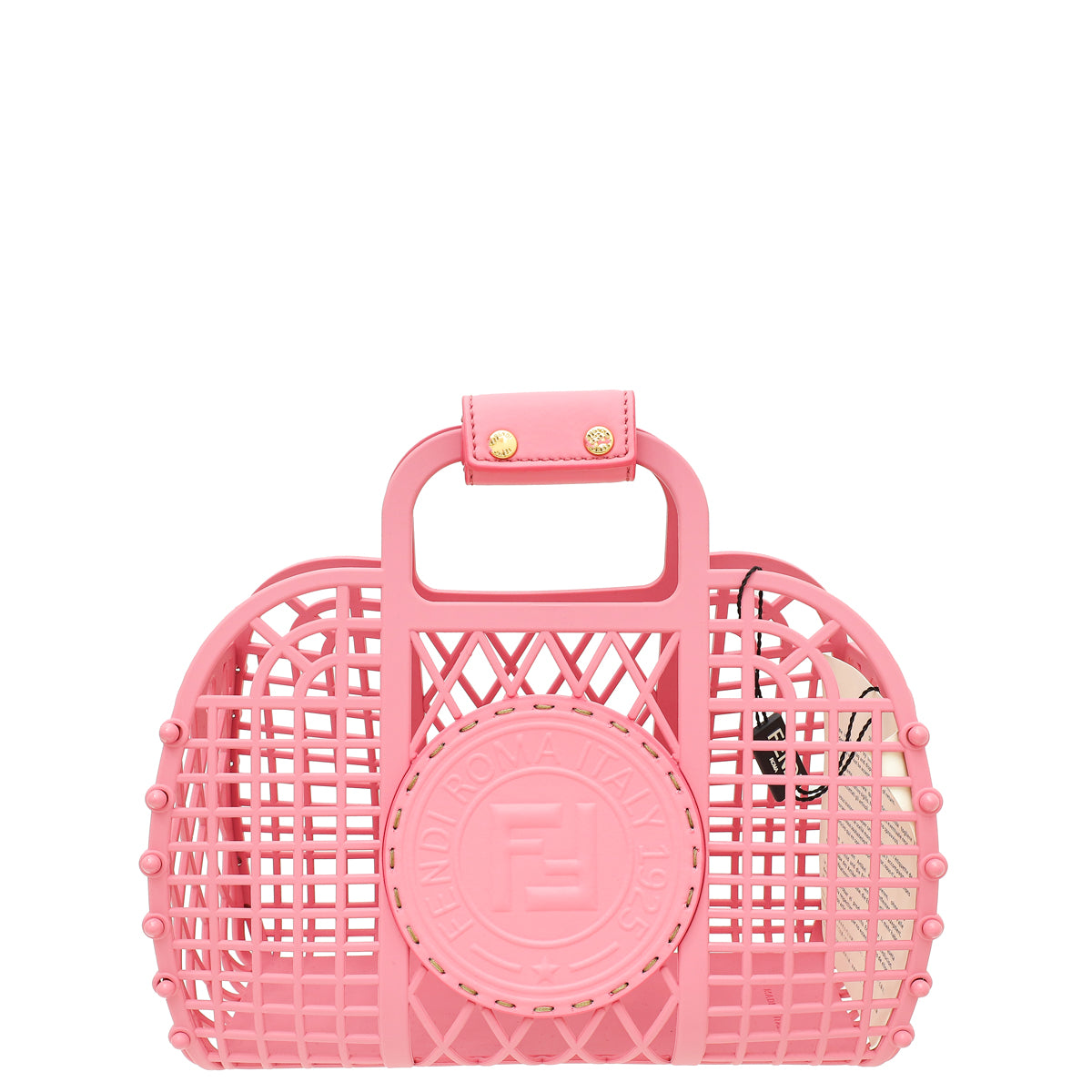 Fendi Pink Plastic Small Basket Bag-Fendi-THE CLOSET