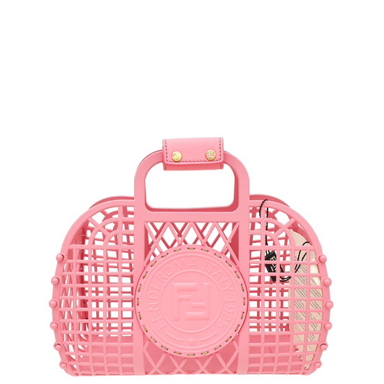 Fendi Pink Plastic Small Basket Bag