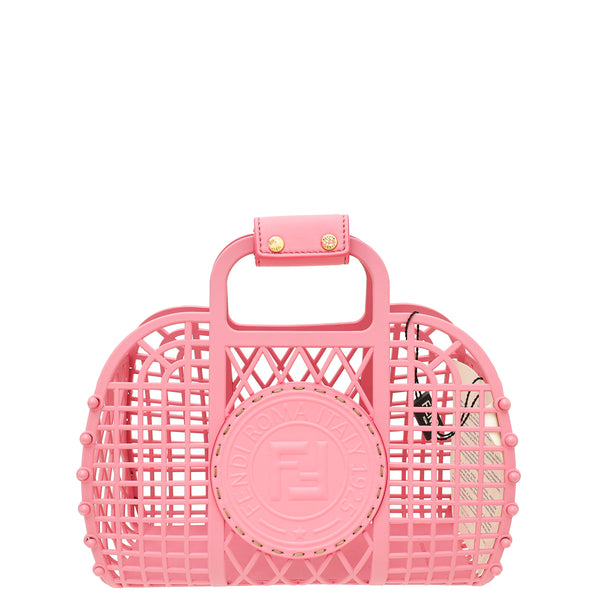 Fendi Pink Plastic Small Basket Bag THE CLOSET