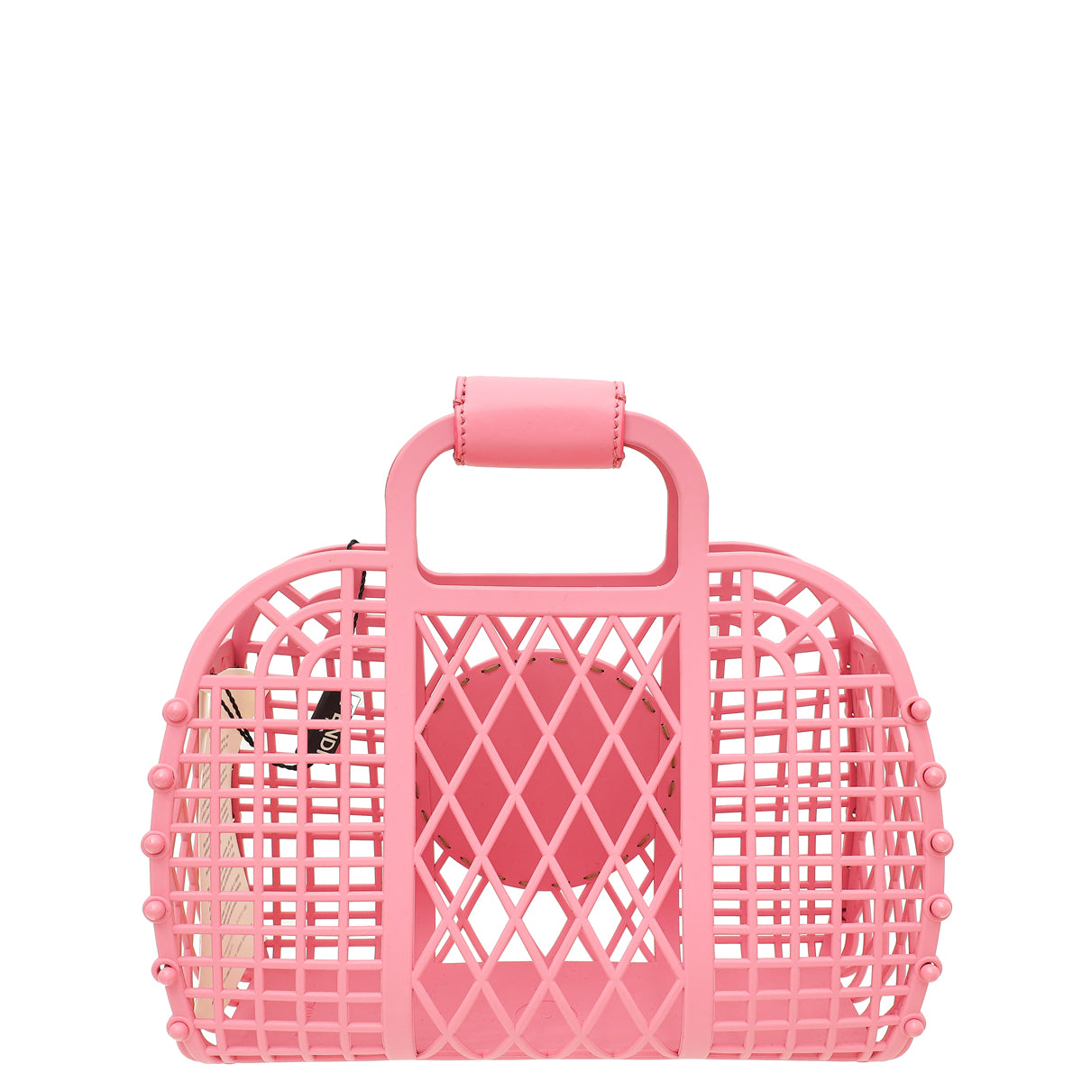 Fendi Pink Plastic Small Basket Bag-Fendi-THE CLOSET