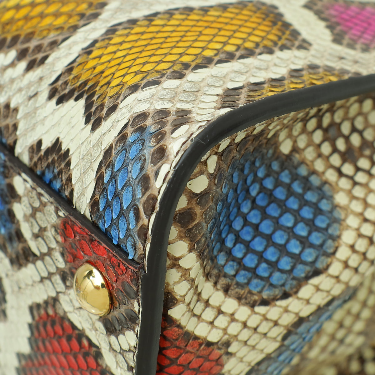 Fendi Multicolor Python Peekaboo Regular Bag