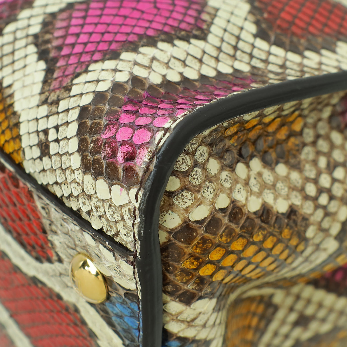 Fendi Multicolor Python Peekaboo Regular Bag
