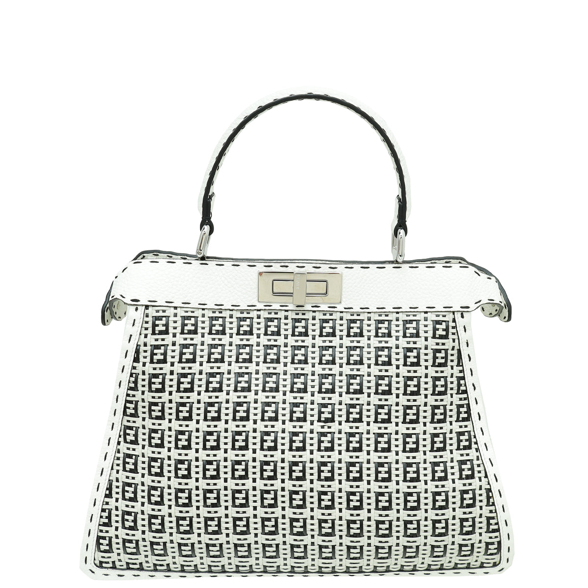 Fendi Bicolor Braided Selleria ISeeU Peekaboo Medium Bag-Fendi-THE CLOSET