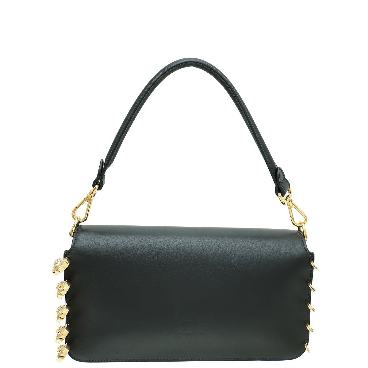 Fendi Black x Versace Vitello Seta Fendace Brooch Baguette Bag-Fendi-THE CLOSET