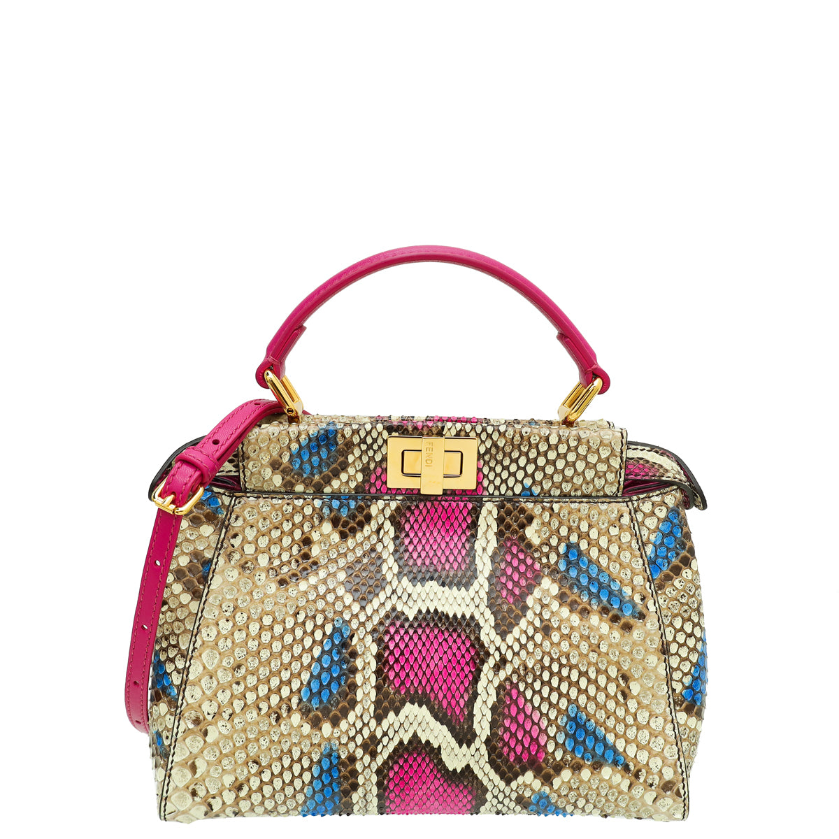 Fendi Multicolor Python Mini Peekaboo Bag-Fendi-THE CLOSET