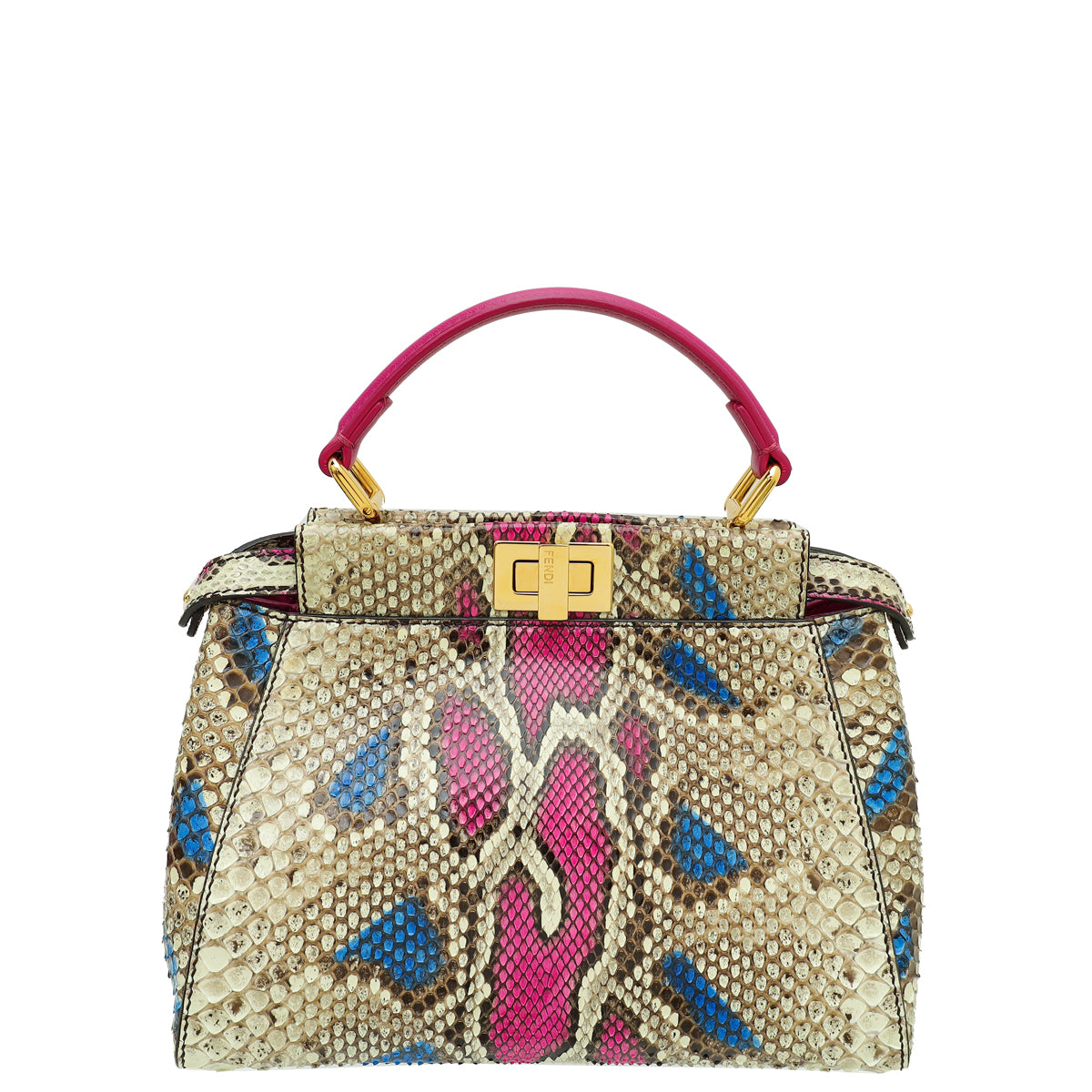 Fendi Multicolor Python Mini Peekaboo Bag-Fendi-THE CLOSET