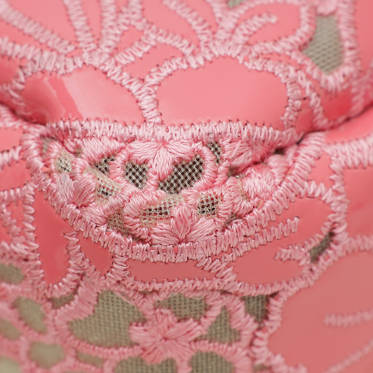 Fendi Pink Baguette Embroidered Medium Bag