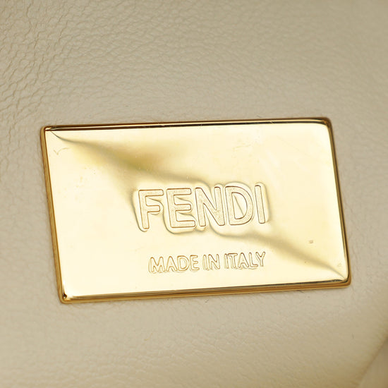 Fendi Beige Python Peekaboo Mini Bag