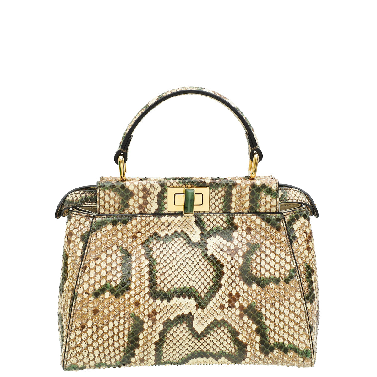 Fendi Beige Python Peekaboo Mini Bag