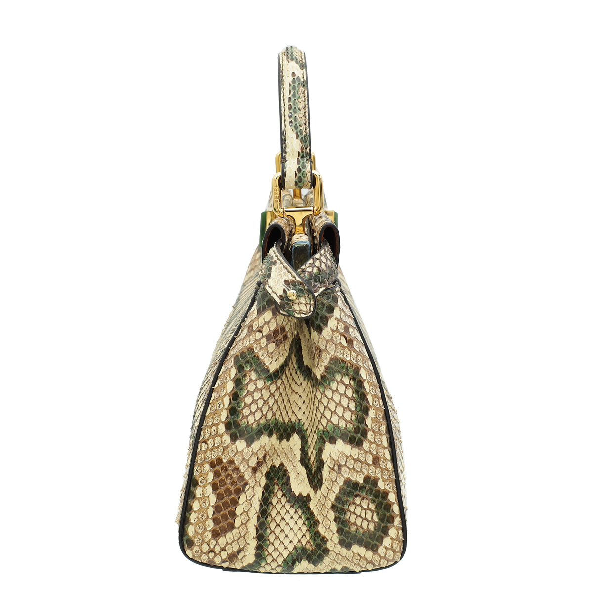 Fendi Beige Python Peekaboo Mini Bag