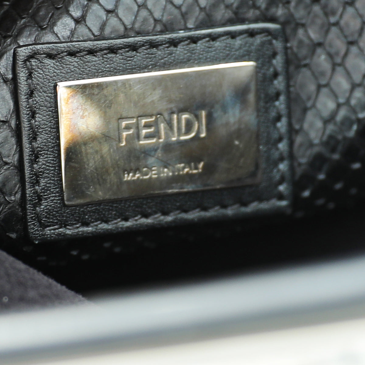 Fendi Black Iconic Peekaboo Regular Bag