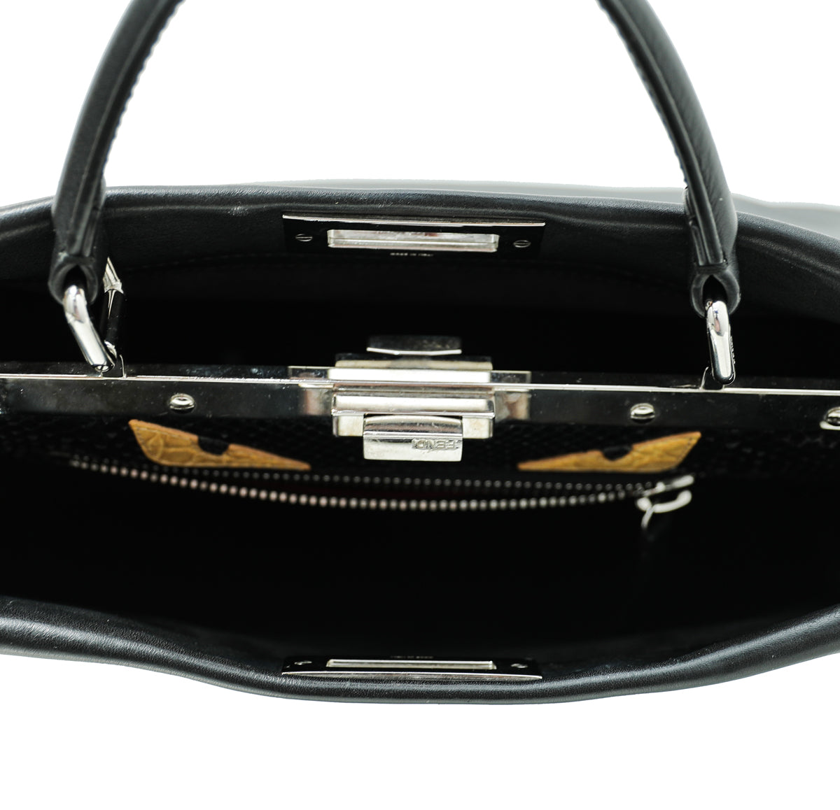 Fendi Black Iconic Peekaboo Regular Bag