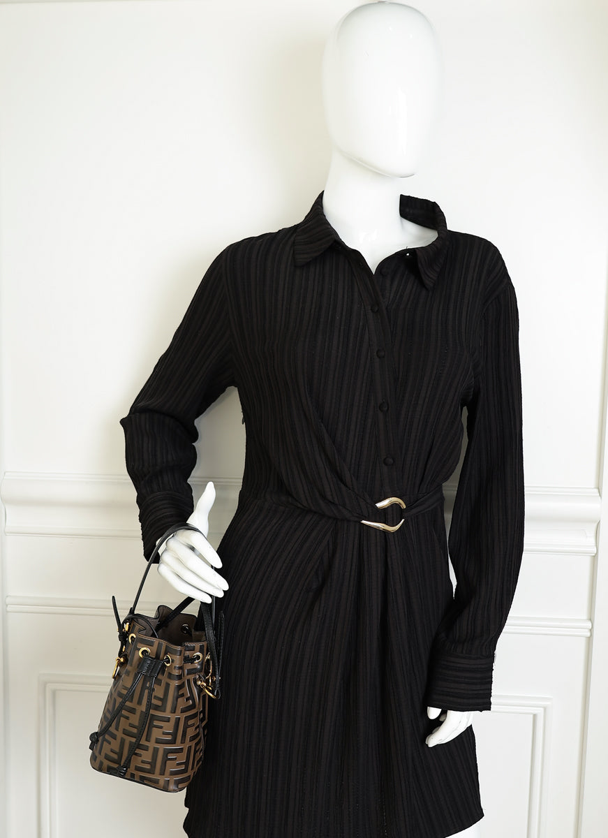 Fendi Bicolor Zucca Mon Tresor Mini Bucket Bag