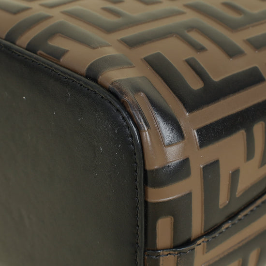 Fendi Bicolor Zucca Mon Tresor Mini Bucket Bag