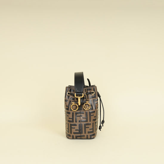 Fendi Bicolor Zucca Mon Tresor Mini Bucket Bag