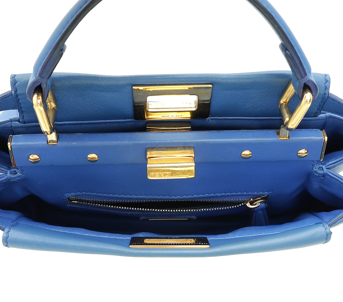 Fendi Blue Mini Peekaboo Bag