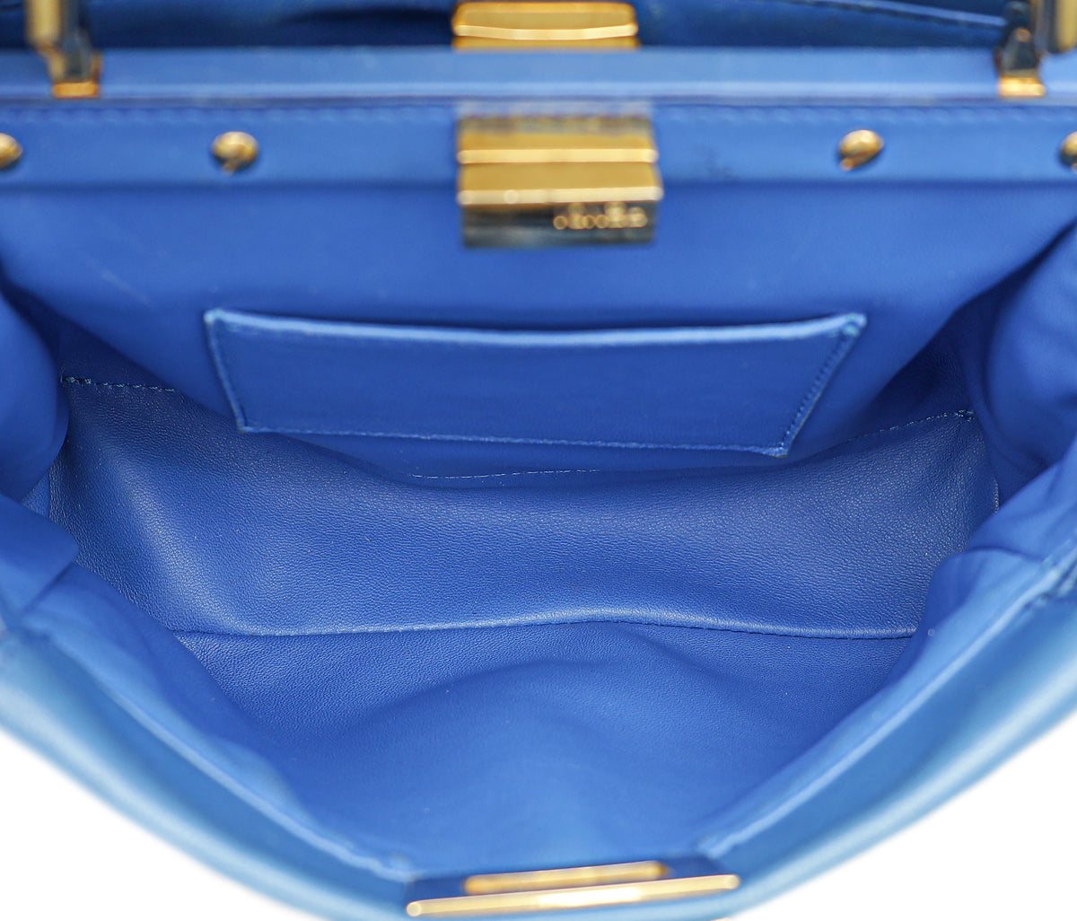 Fendi Blue Mini Peekaboo Bag