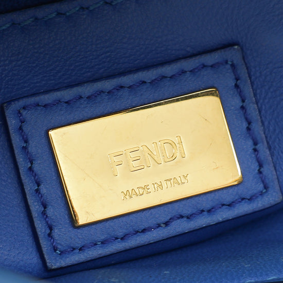 Fendi Blue Mini Peekaboo Bag