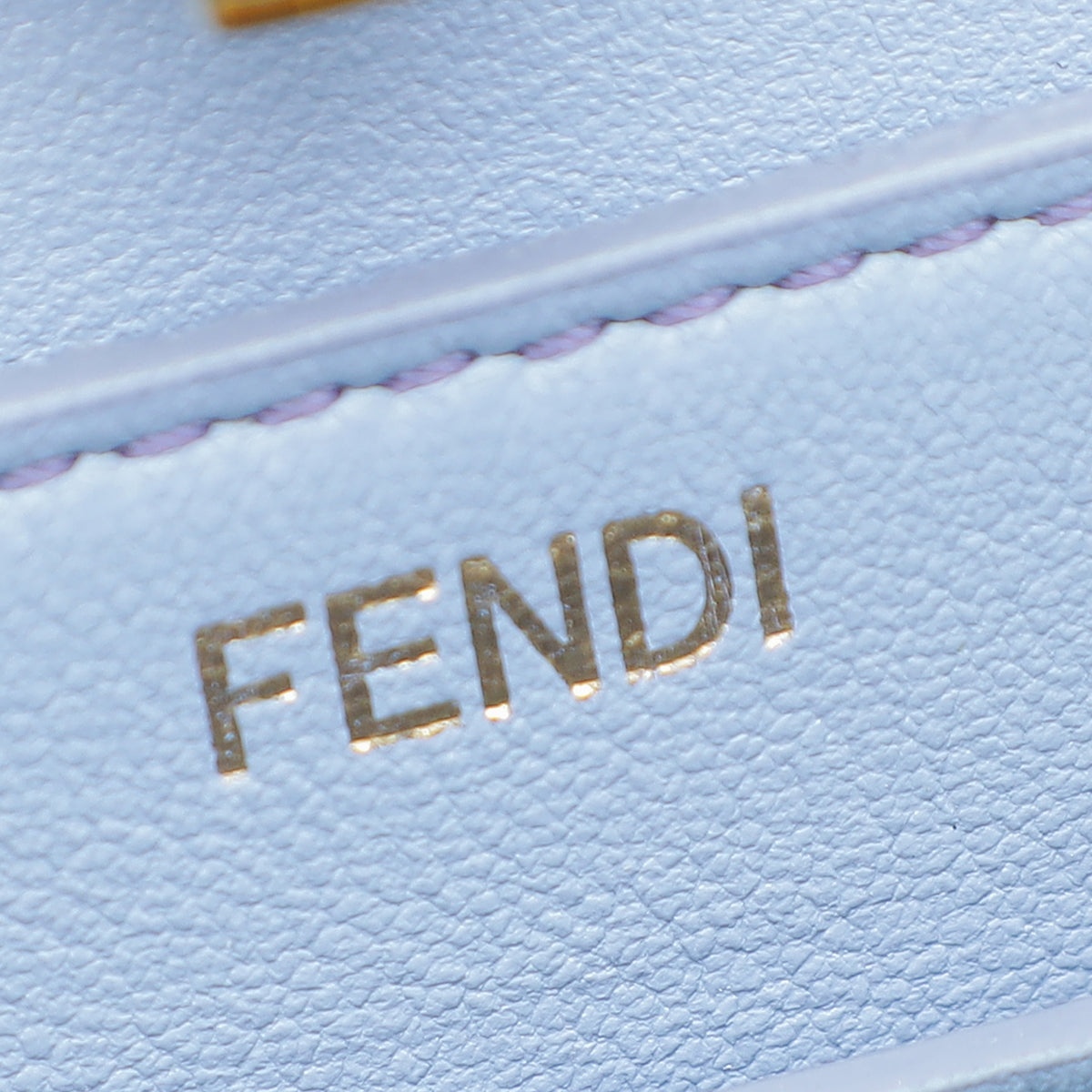 Fendi Blue Peekaboo ISEEU Embroidered Small Bag