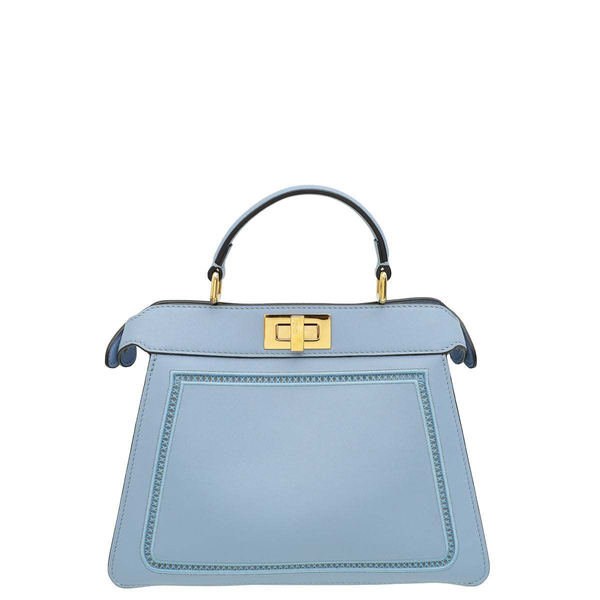 Fendi Blue Peekaboo ISEEU Embroidered Small Bag-Fendi-THE CLOSET